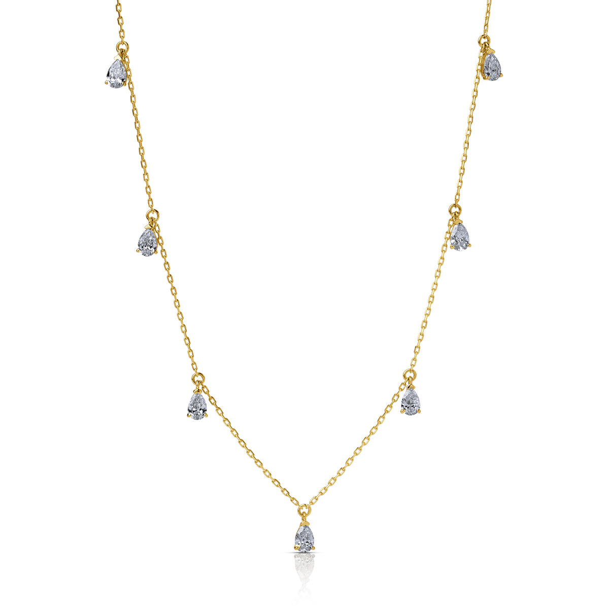 Lumière petite lab diamond choker pear