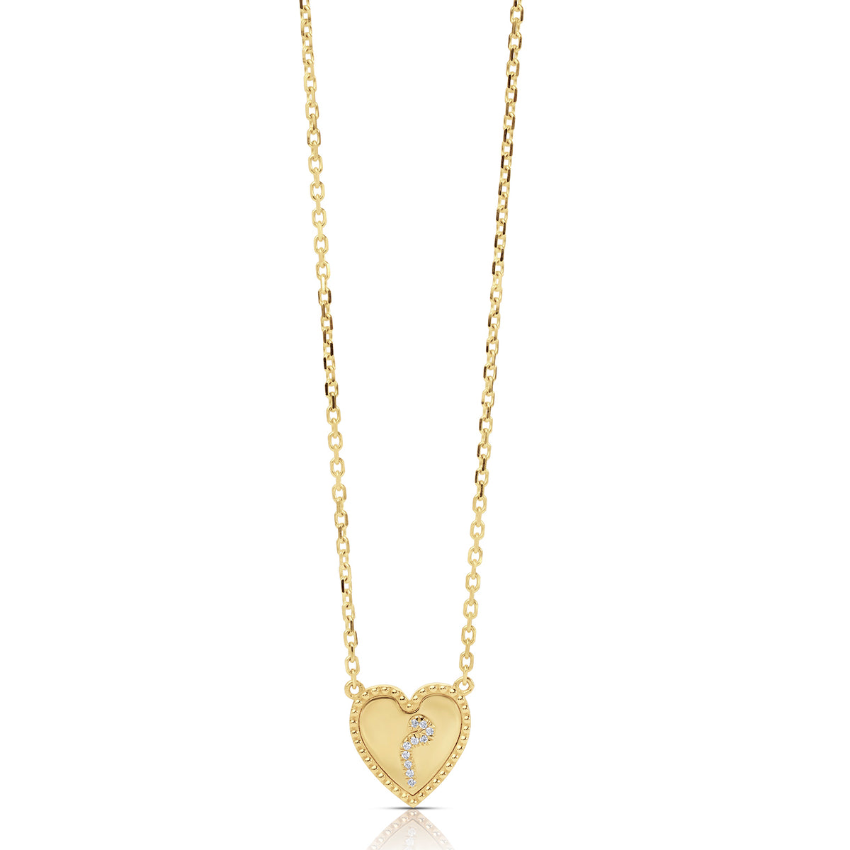 Letter natural diamond necklace