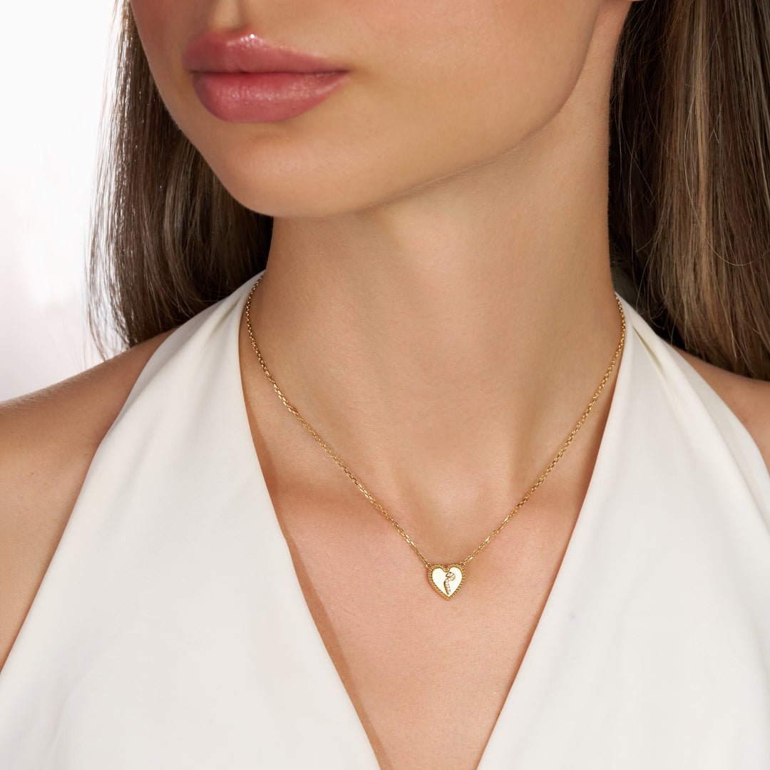 Letter Natural Diamond Necklace