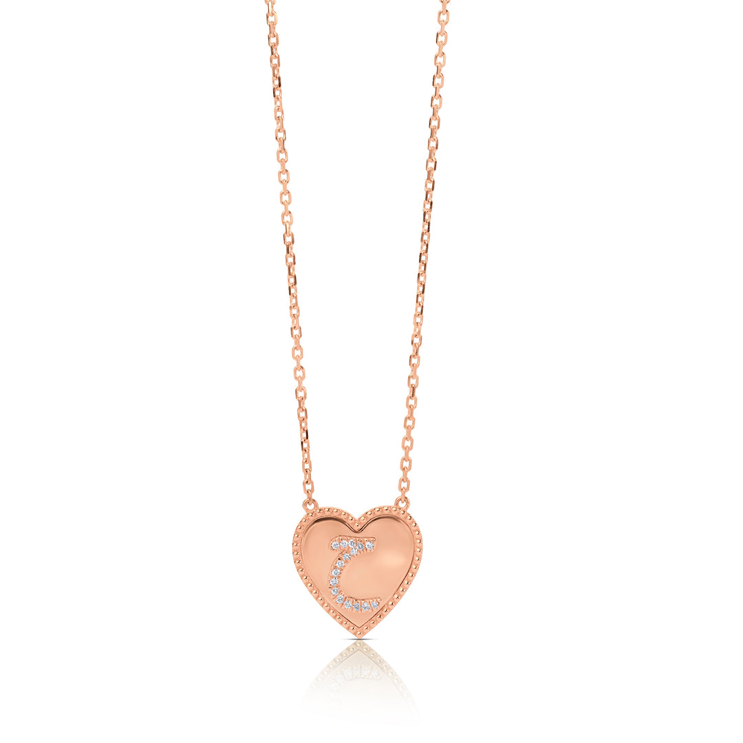 Letter Natural Diamond Necklace
