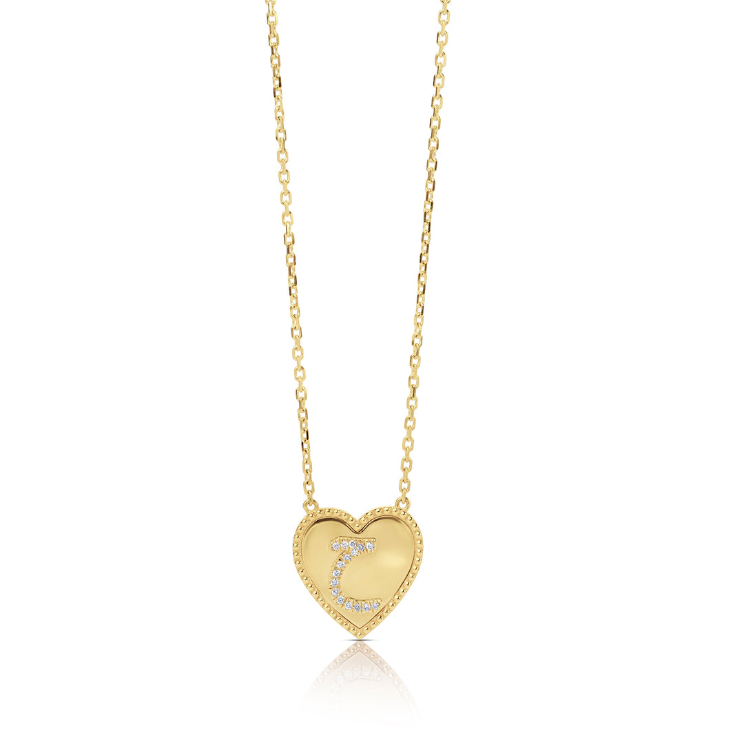 Letter Natural Diamond Necklace
