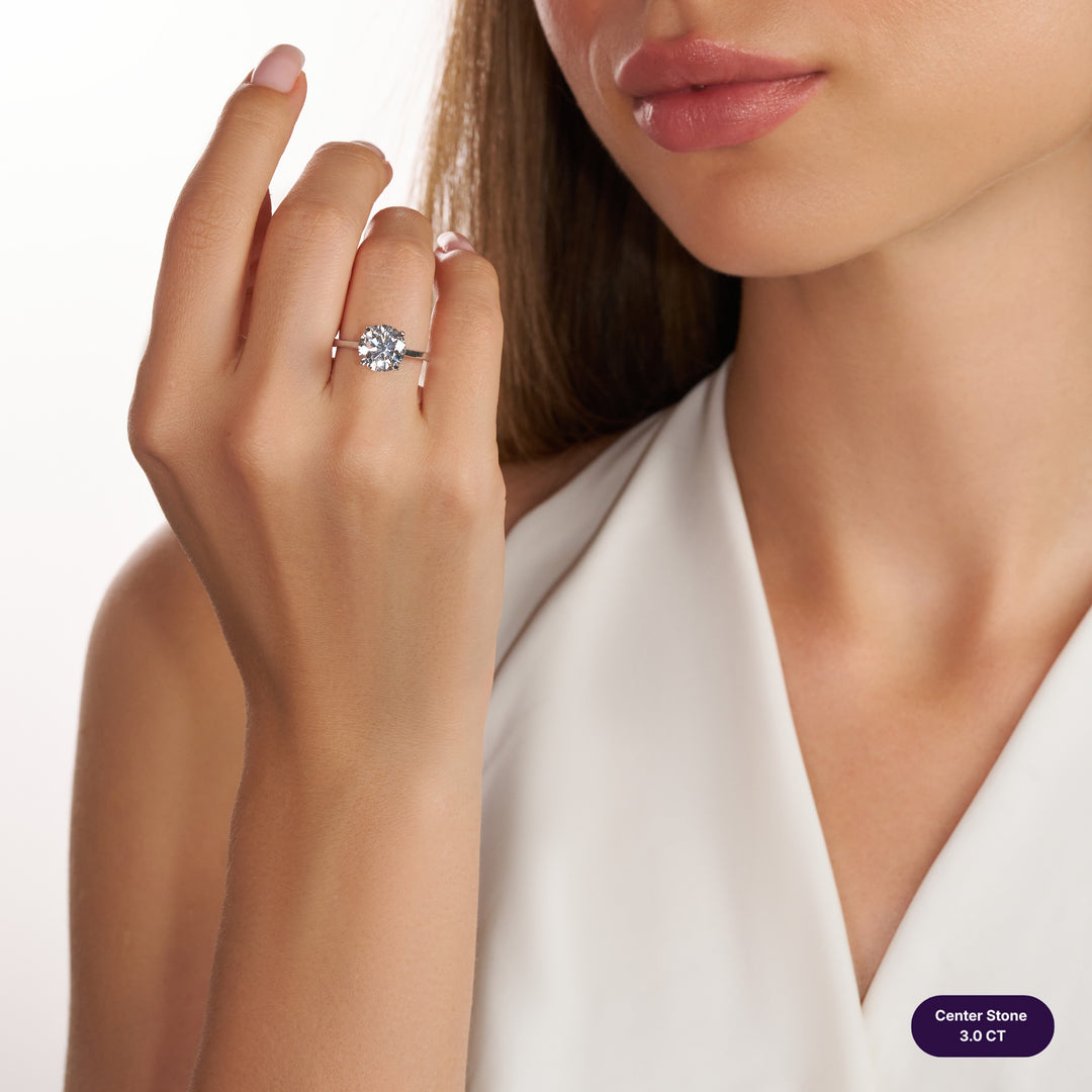 Solitaire Lab Diamond Ring Round
