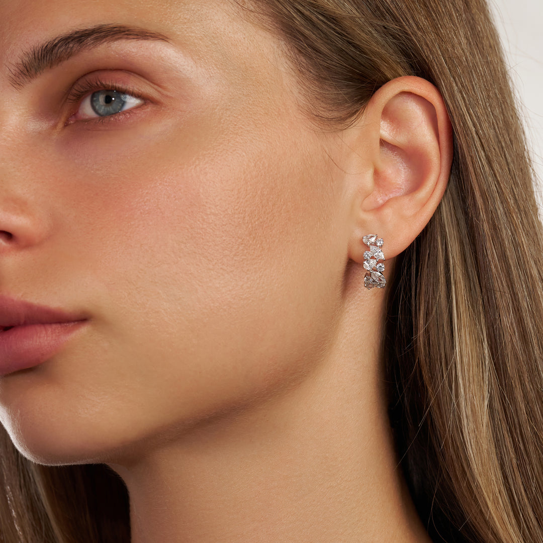 Leverback Lab Diamond Earrings Multi-Shape