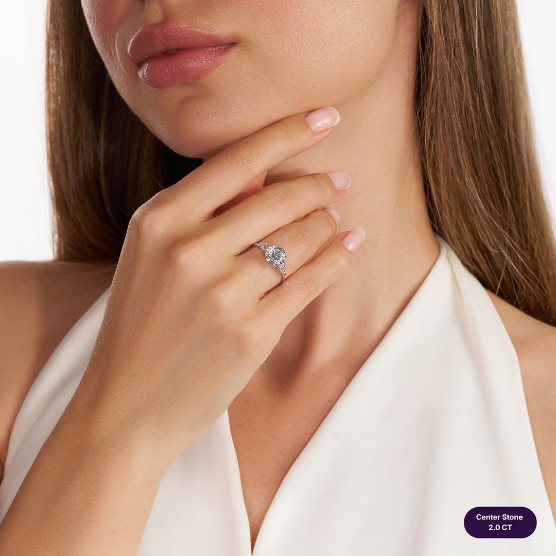 Three-Stones Lab Diamond Ring Round