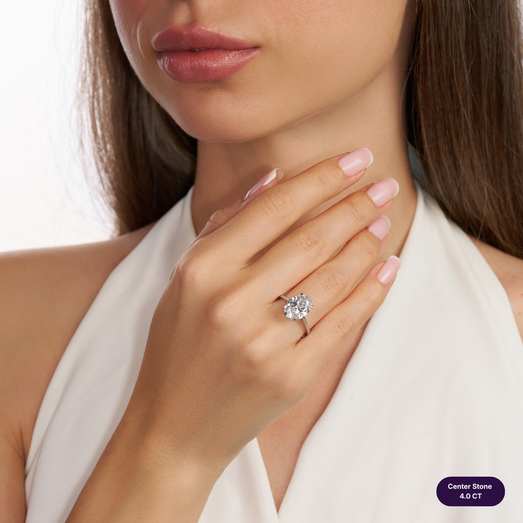Solitaire Lab Diamond Ring Oval