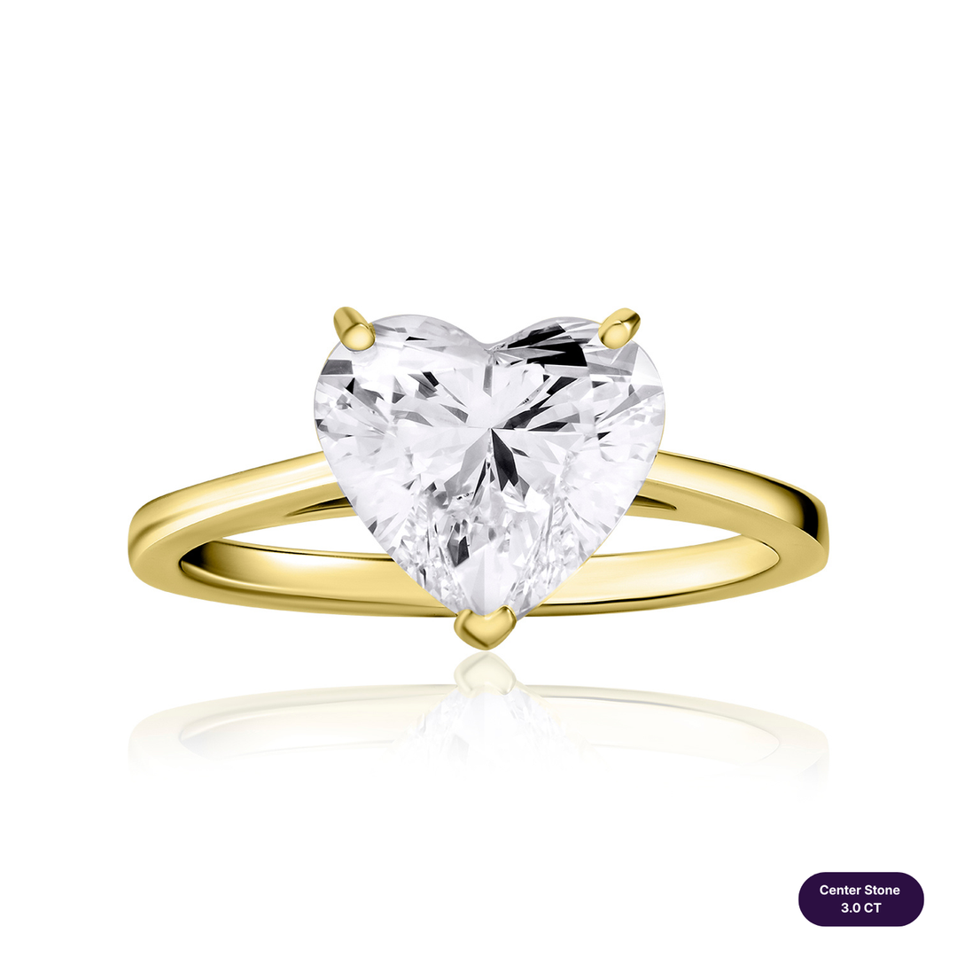 Solitaire Lab Diamond Ring Heart