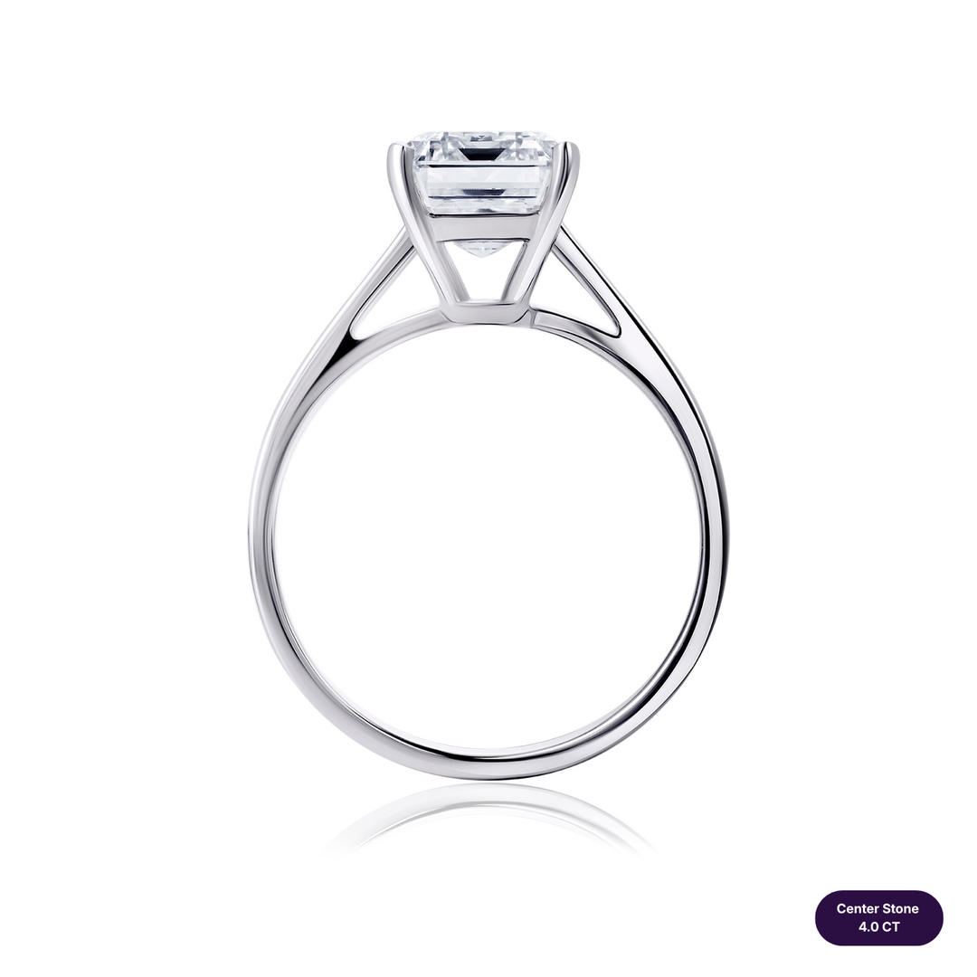 Solitaire Lab Diamond Ring Emerald