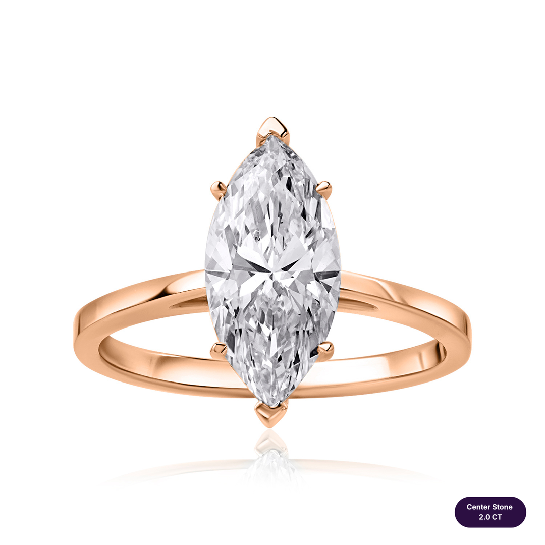 Solitaire Lab Diamond Ring Marquise