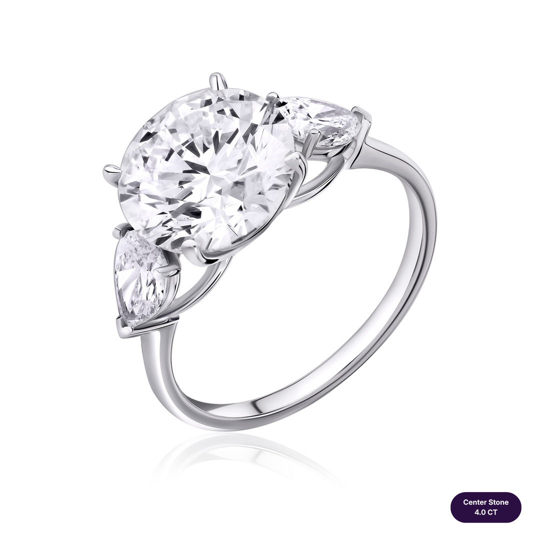 Three-Stones Lab Diamond Ring Round