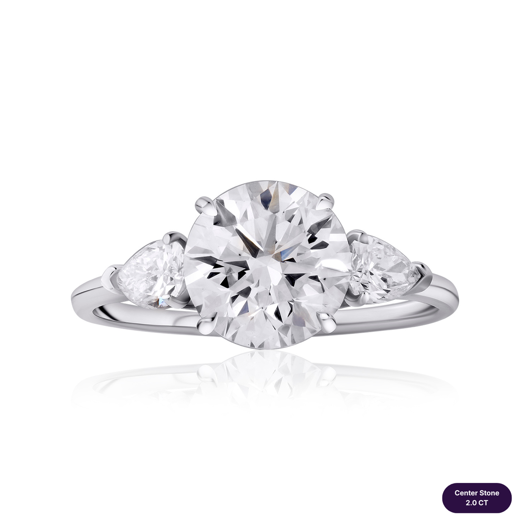 Three-Stones Lab Diamond Ring Round