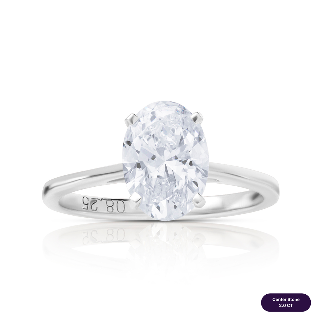 Solitaire Lab Diamond Ring Oval