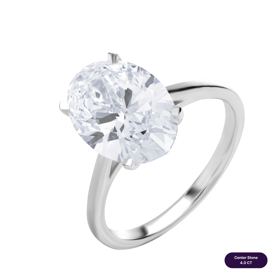 Solitaire Lab Diamond Ring Oval
