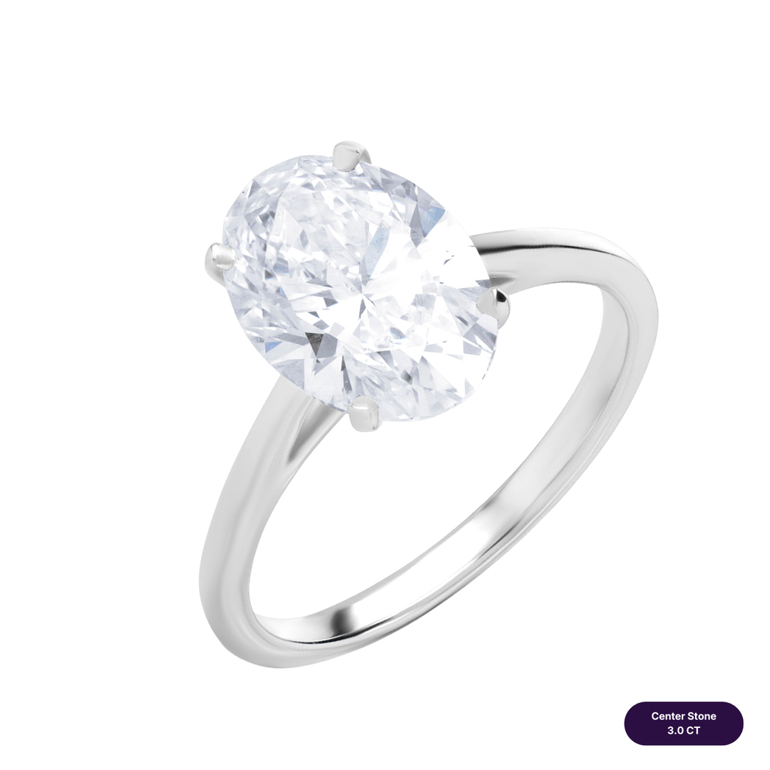 Solitaire Lab Diamond Ring Oval