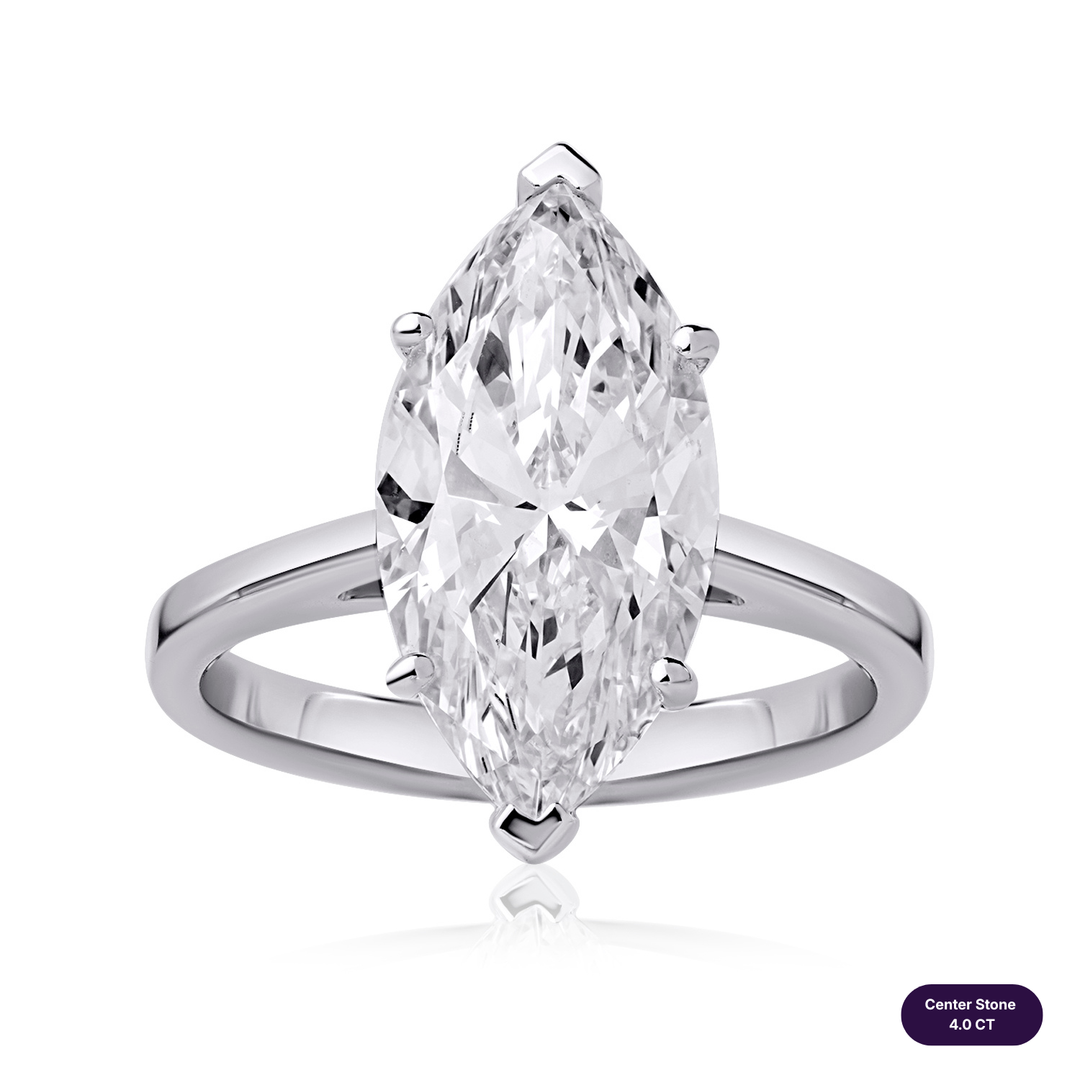 Solitaire Lab Diamond Ring Marquise
