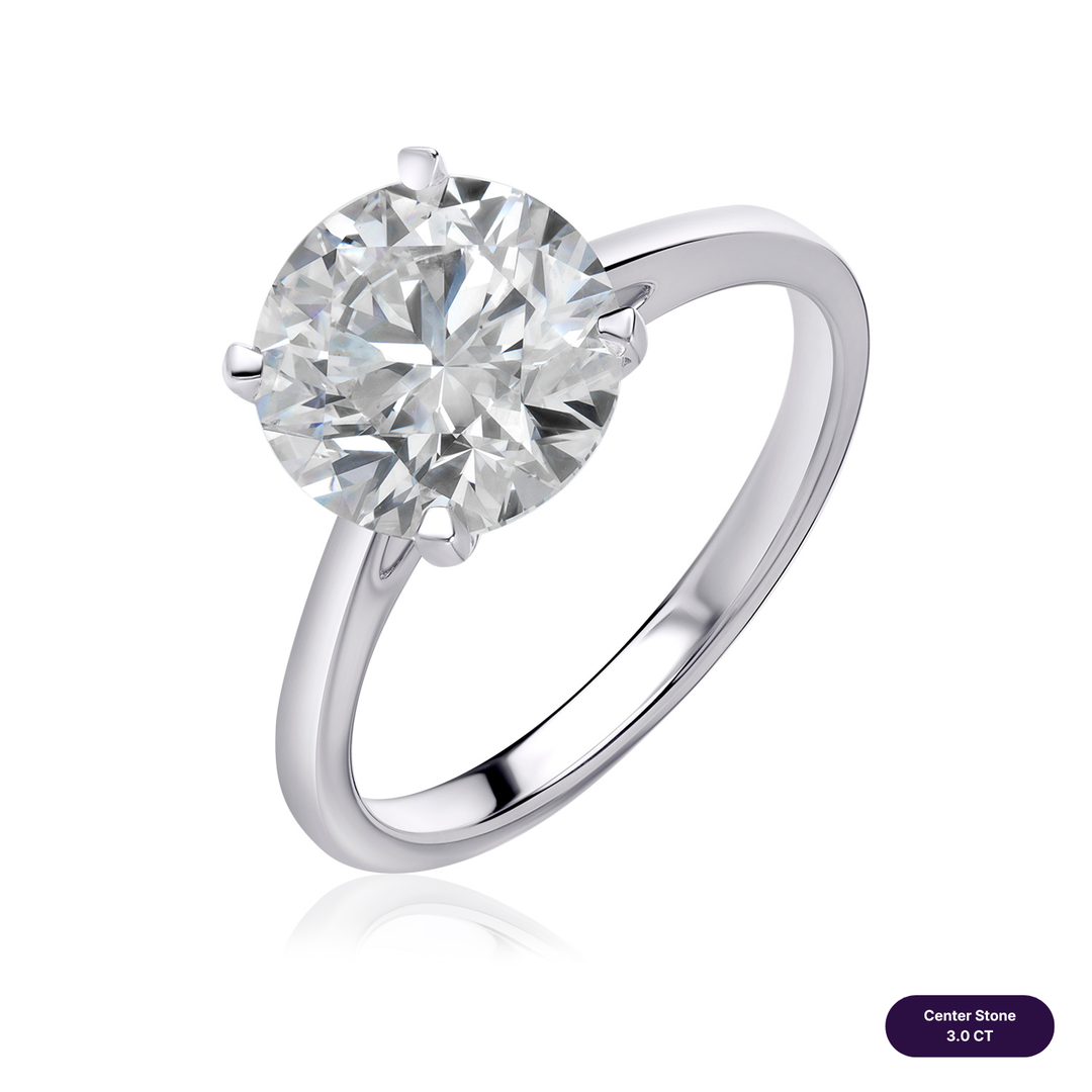 Solitaire Lab Diamond Ring Round