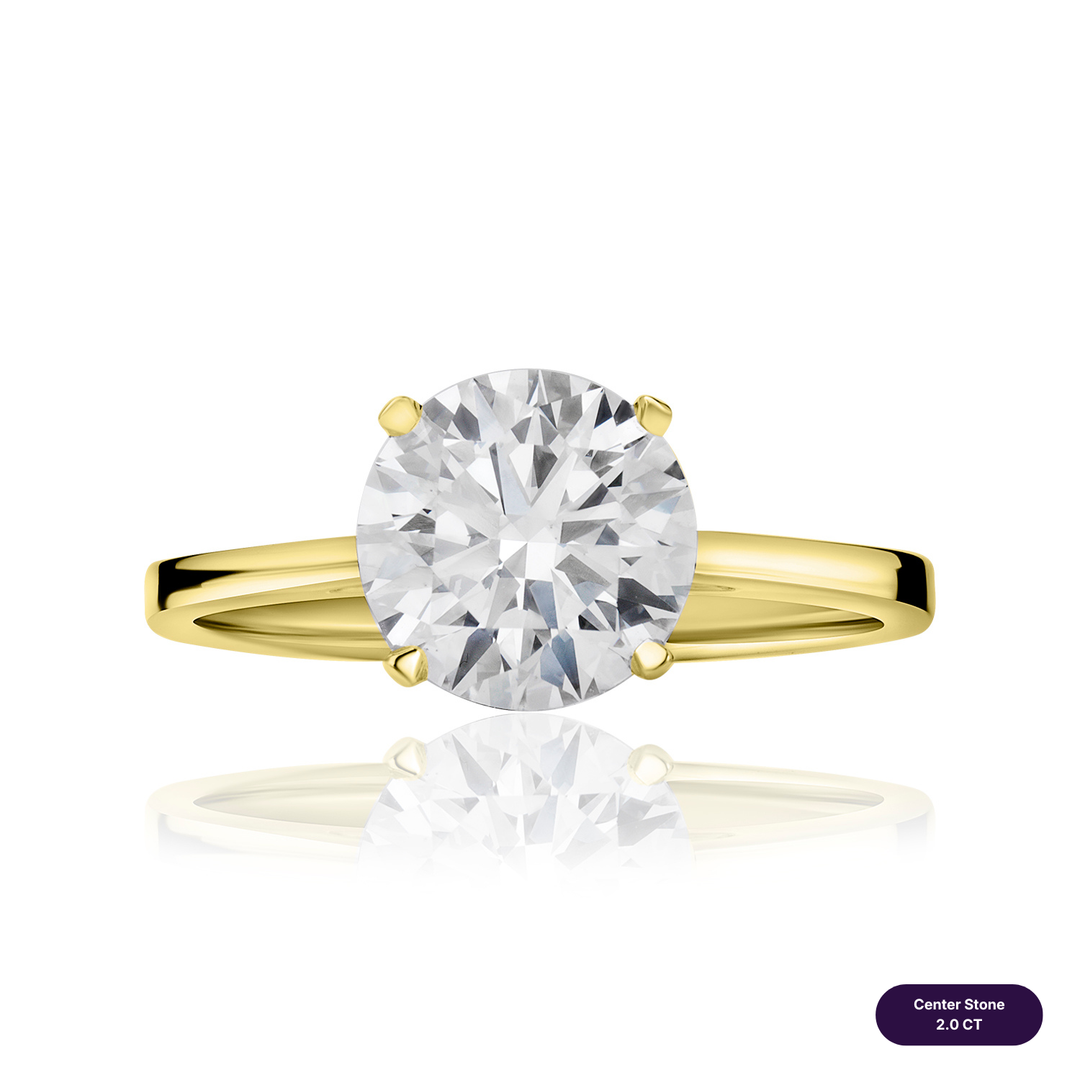 Solitaire Lab Diamond Ring Round