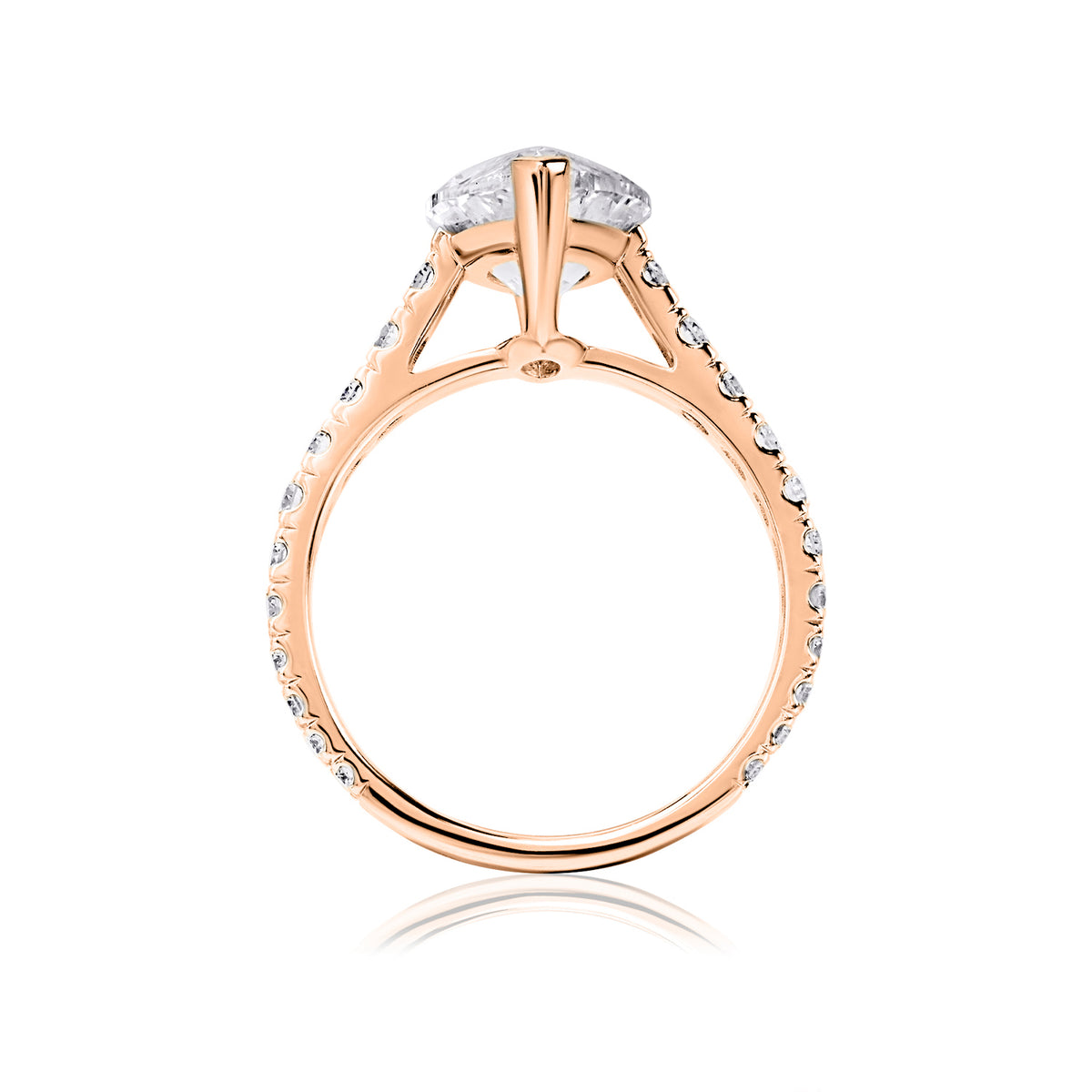 Solitaire pave lab diamond ring marquise 4
