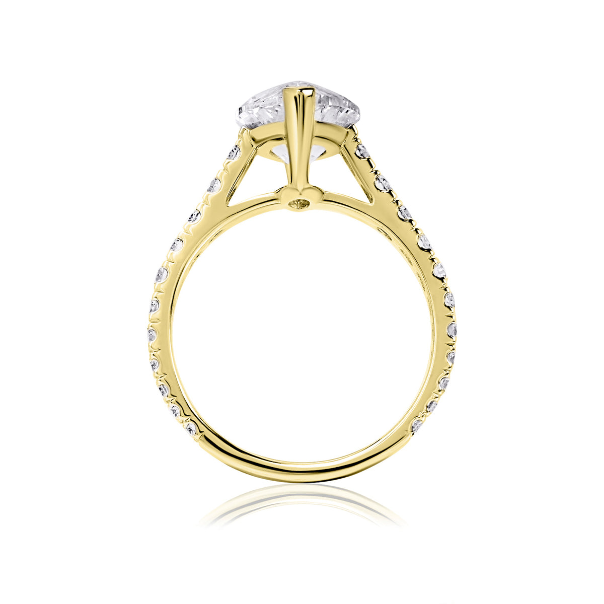 Solitaire pave lab diamond ring marquise 4