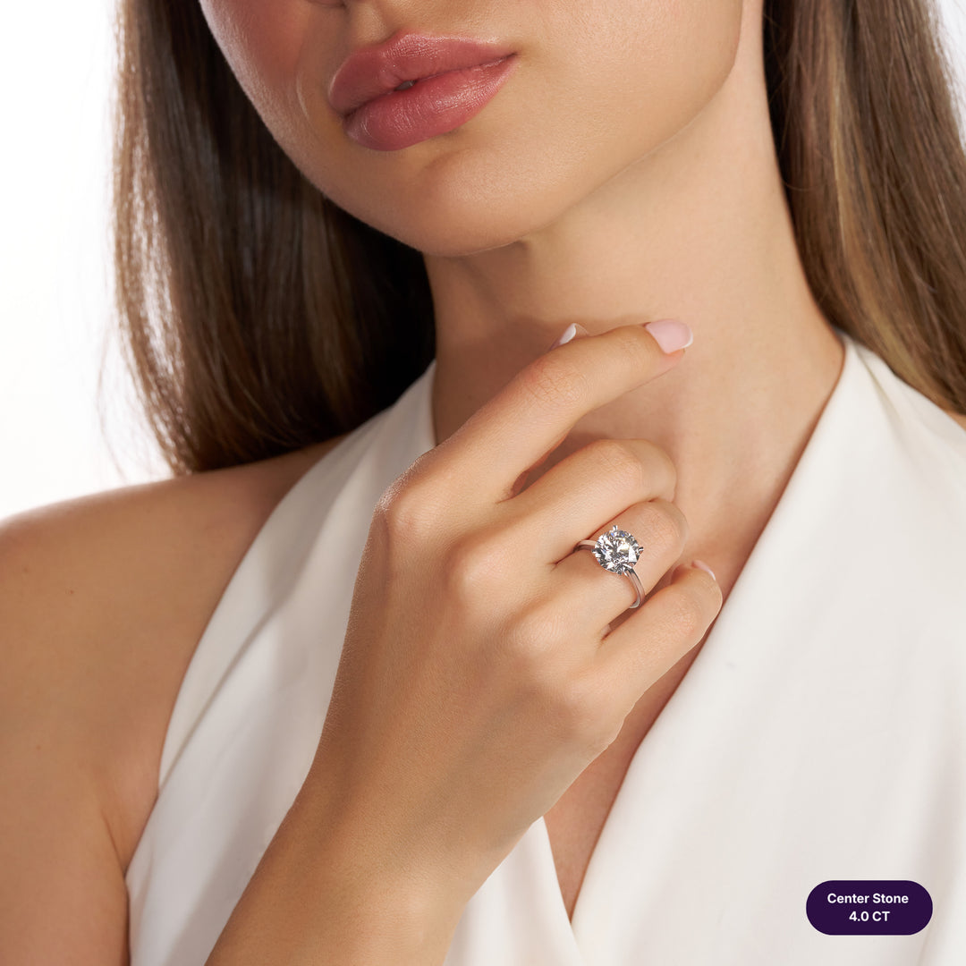 Solitaire Lab Diamond Ring Round