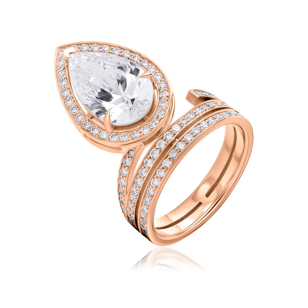 Special Lab Diamond Ring Pear
