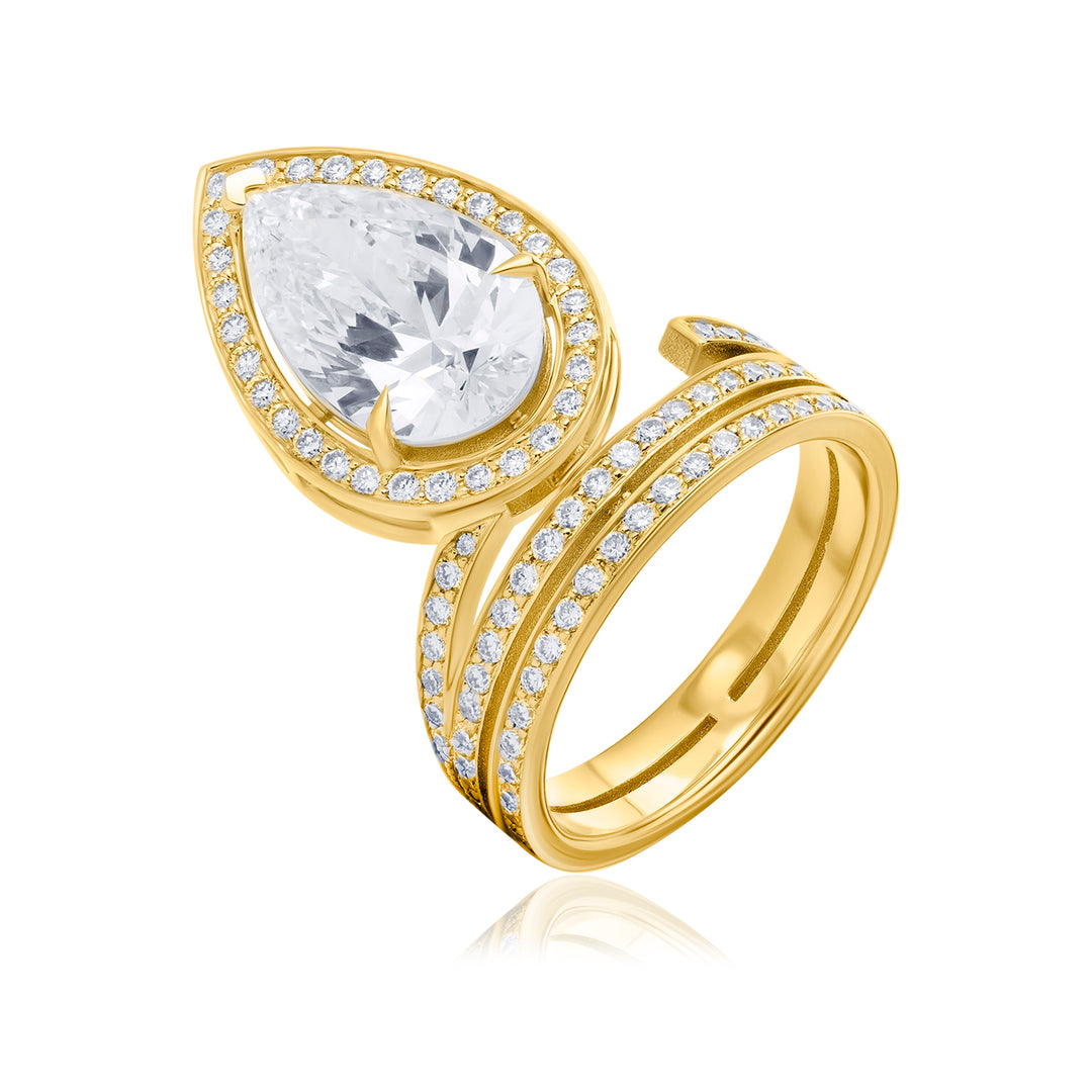 Special Lab Diamond Ring Pear