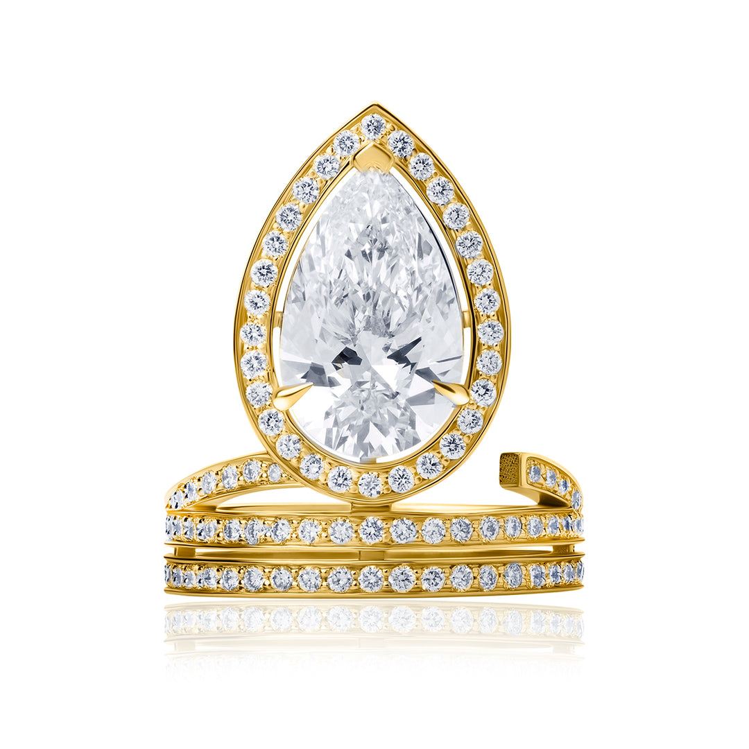 Special Lab Diamond Ring Pear