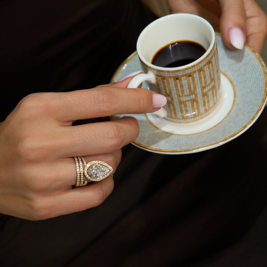 Special Lab Diamond Ring Pear