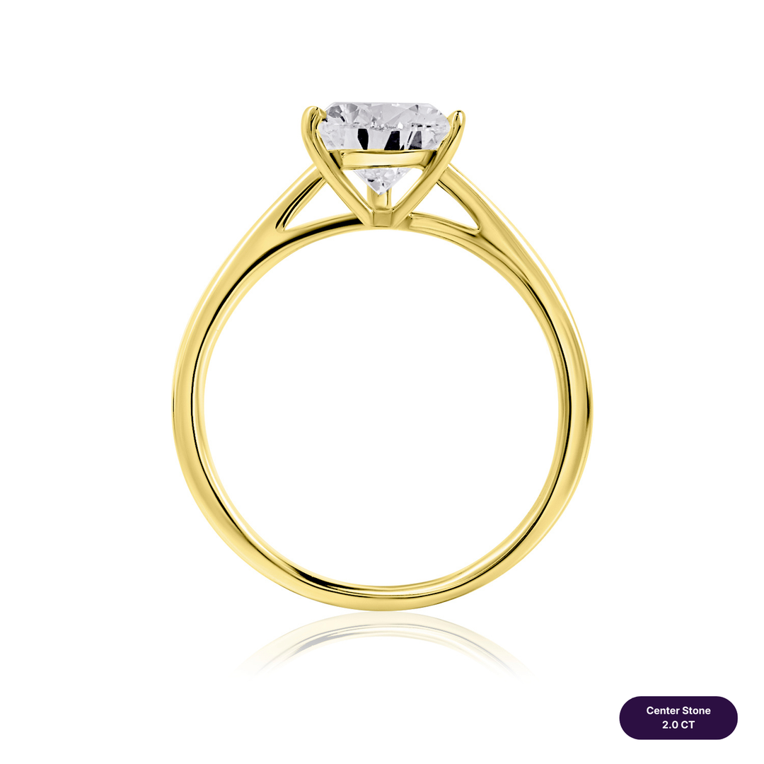 Solitaire Lab Diamond Ring Pear