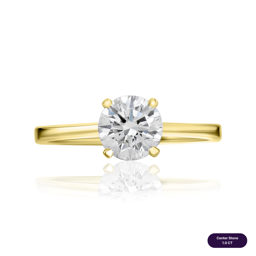 Solitaire Lab Diamond Ring Round