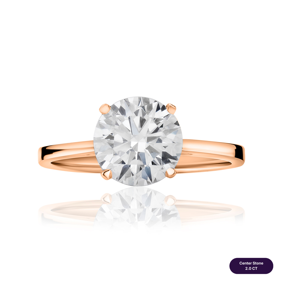 Solitaire Lab Diamond Ring Round