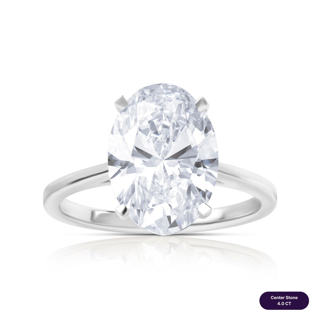 Solitaire Lab Diamond Ring Oval