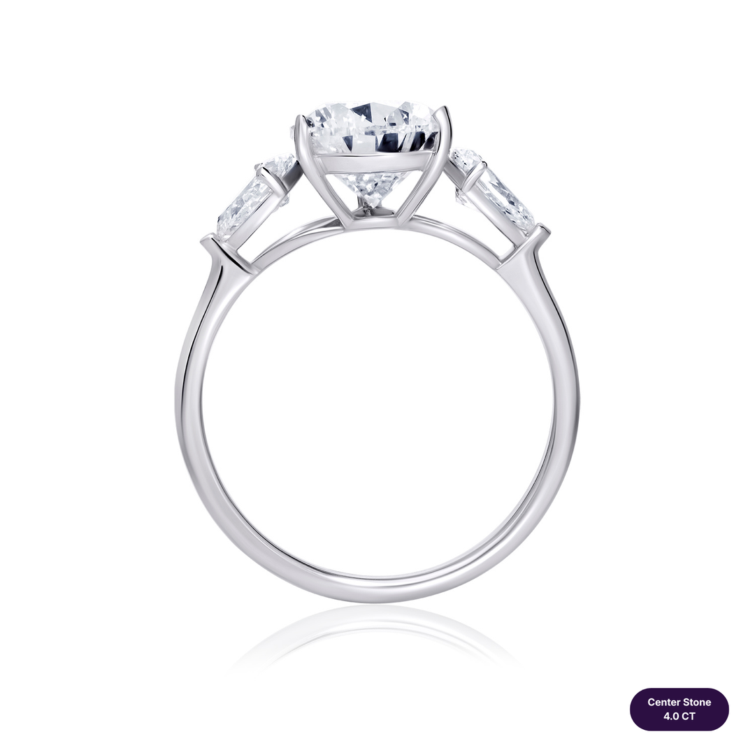 Three-Stones Lab Diamond Ring Pear