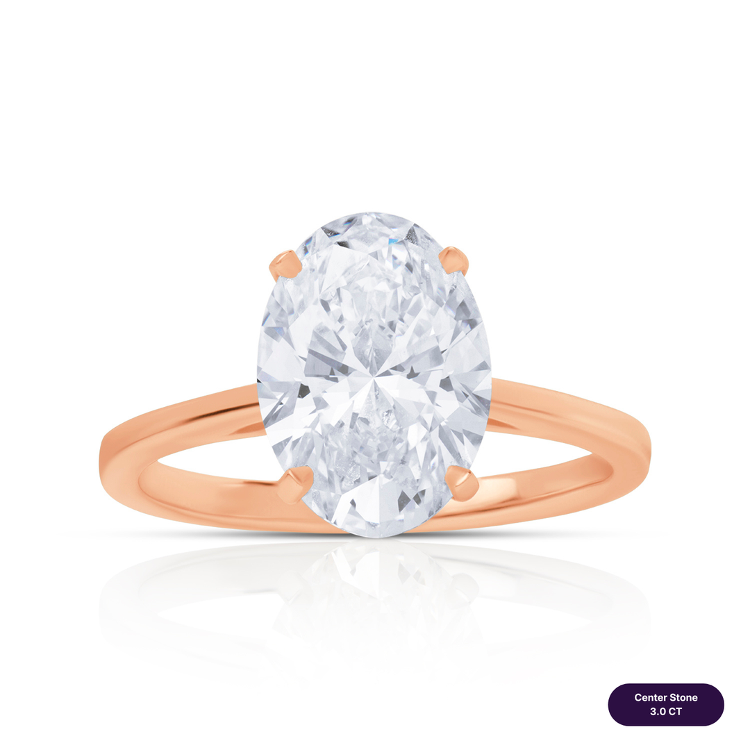 Solitaire Lab Diamond Ring Oval