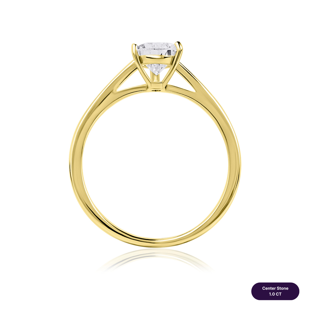 Solitaire Lab Diamond Ring Pear