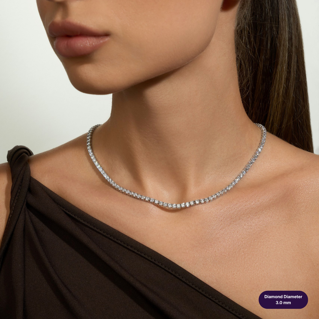 Tennis Lab Diamond Necklace Round