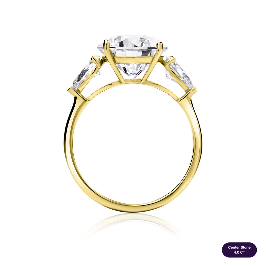 Three-Stones Lab Diamond Ring Round