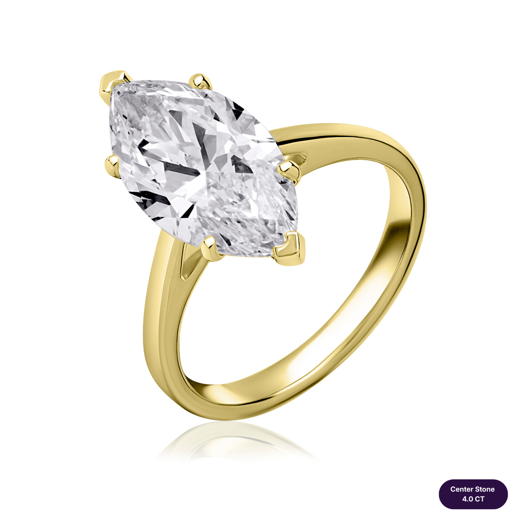 Solitaire Lab Diamond Ring Marquise