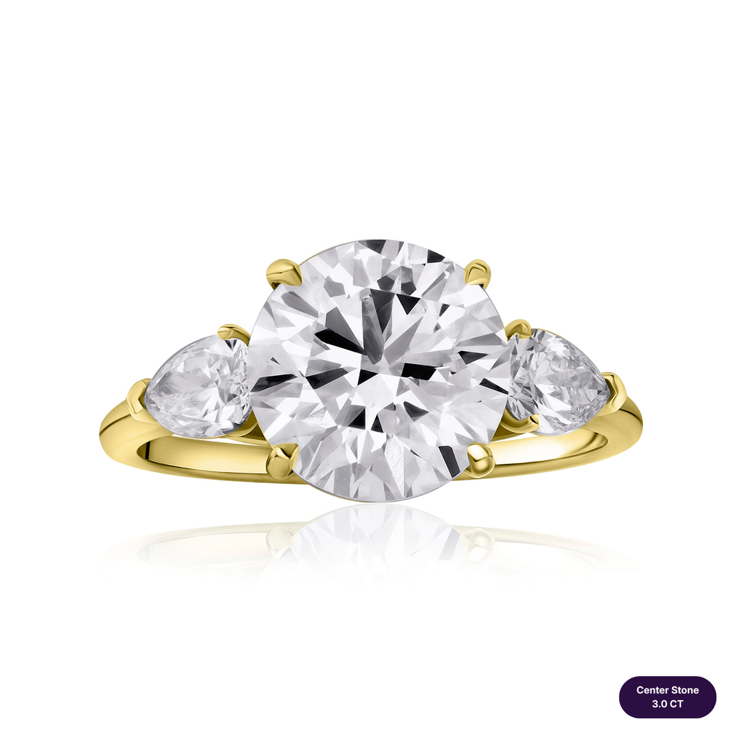 Three-Stones Lab Diamond Ring Round