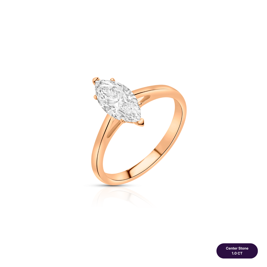 Solitaire Lab Diamond Ring Marquise