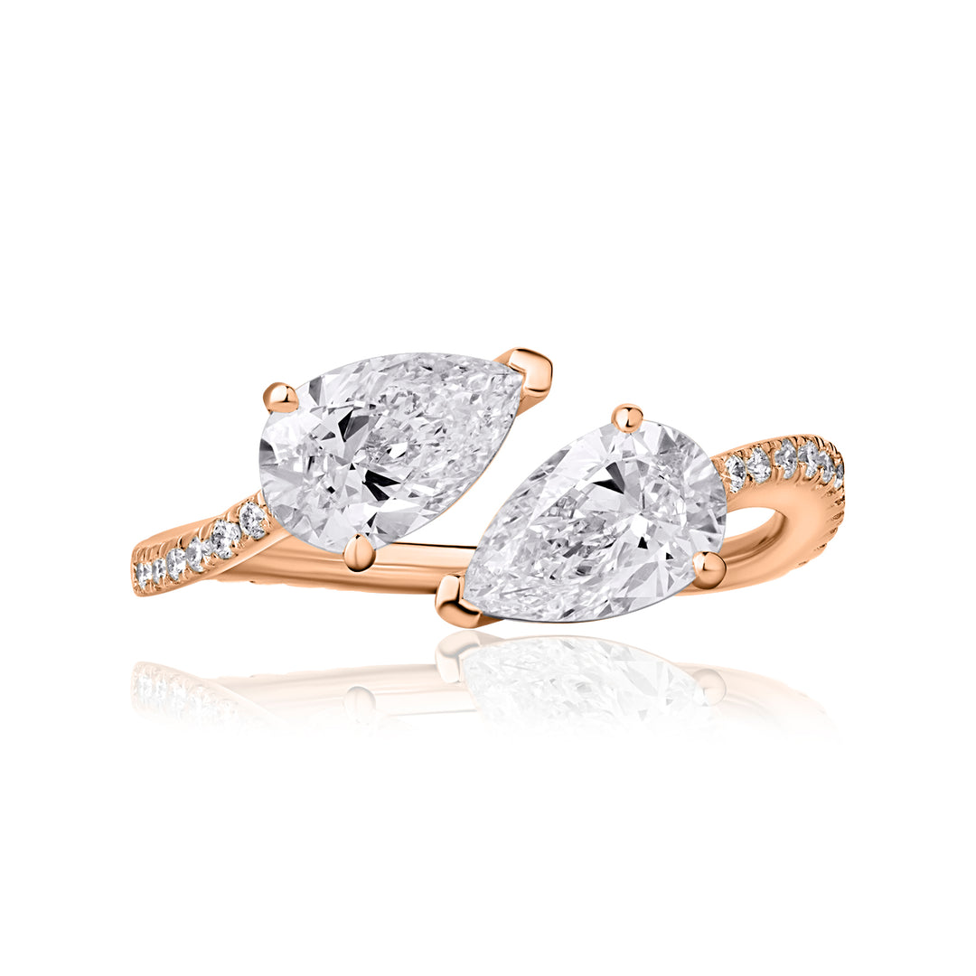 Open Lab Diamond Ring Pear