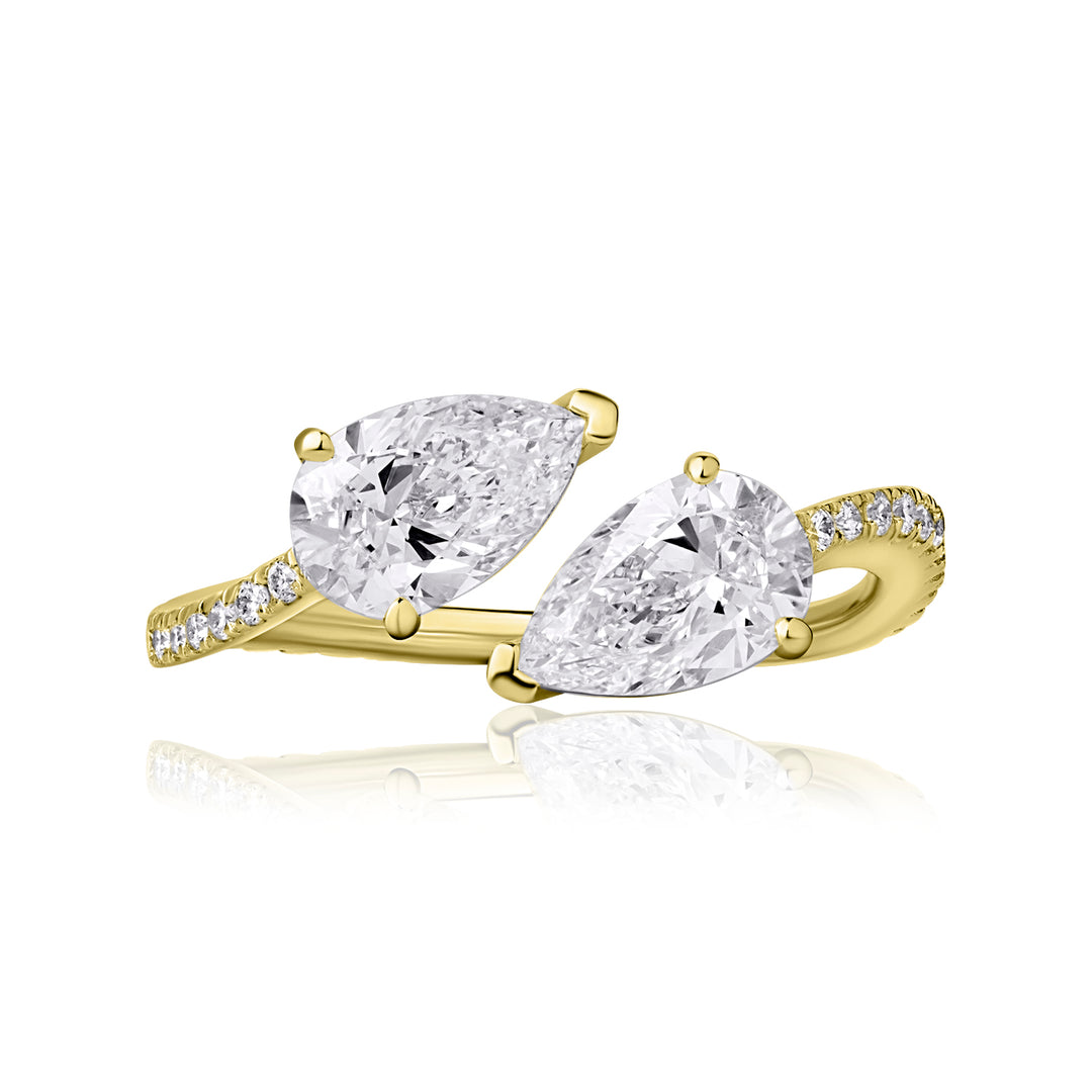 Open Lab Diamond Ring Pear