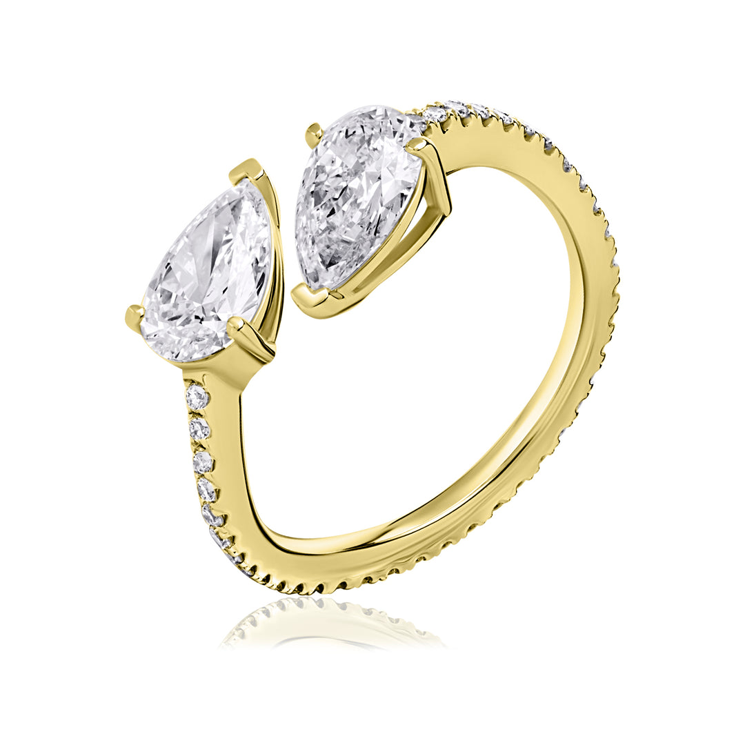 Open Lab Diamond Ring Pear