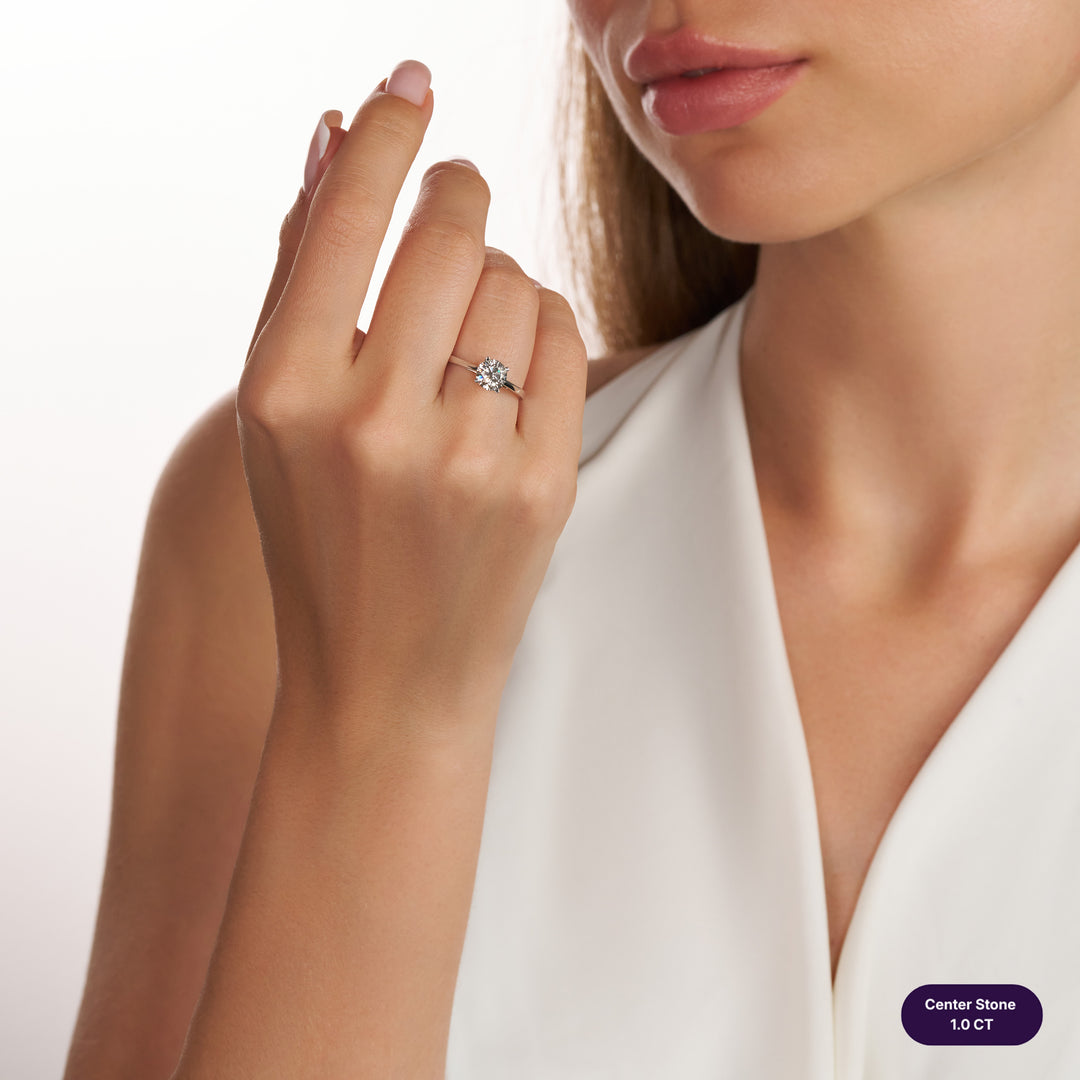 Solitaire Lab Diamond Ring Round