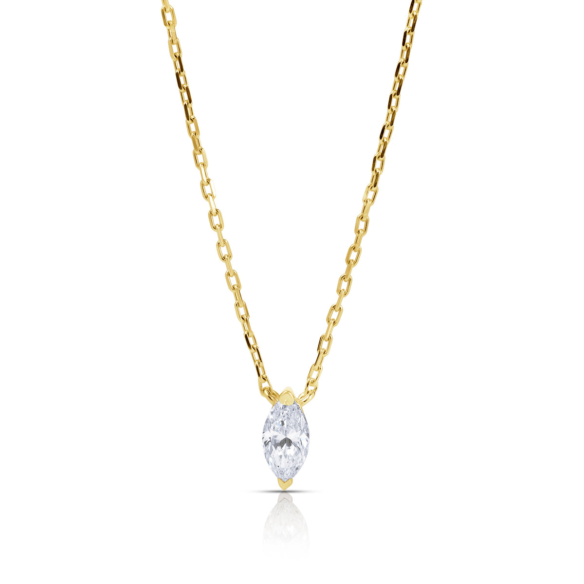 Whisper lab diamond necklace marquise