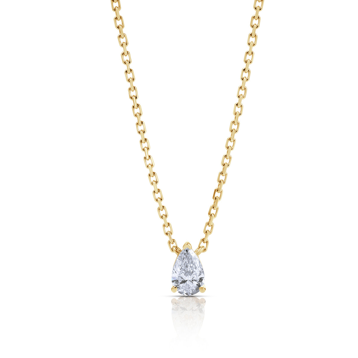Whisper lab diamond necklace pear