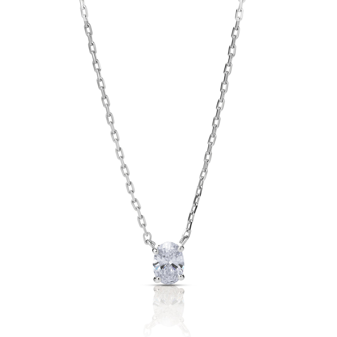 Whisper Lab Diamond Necklace Oval