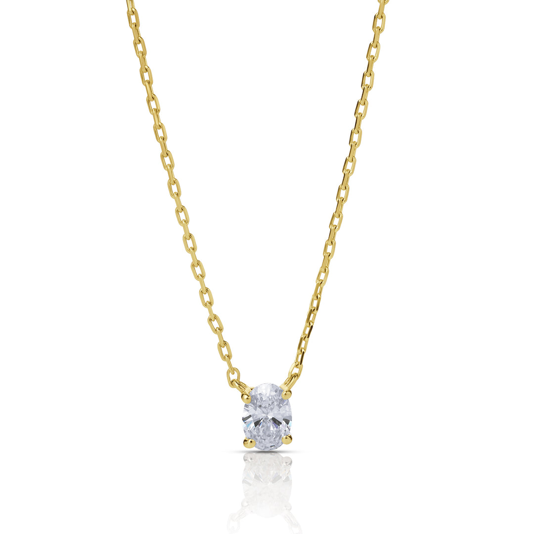 Whisper Lab Diamond Necklace Oval