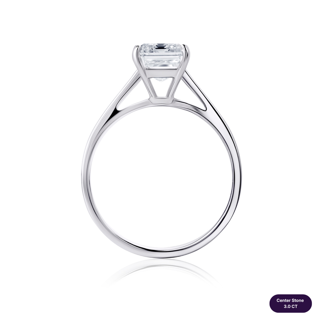 Solitaire Lab Diamond Ring Emerald
