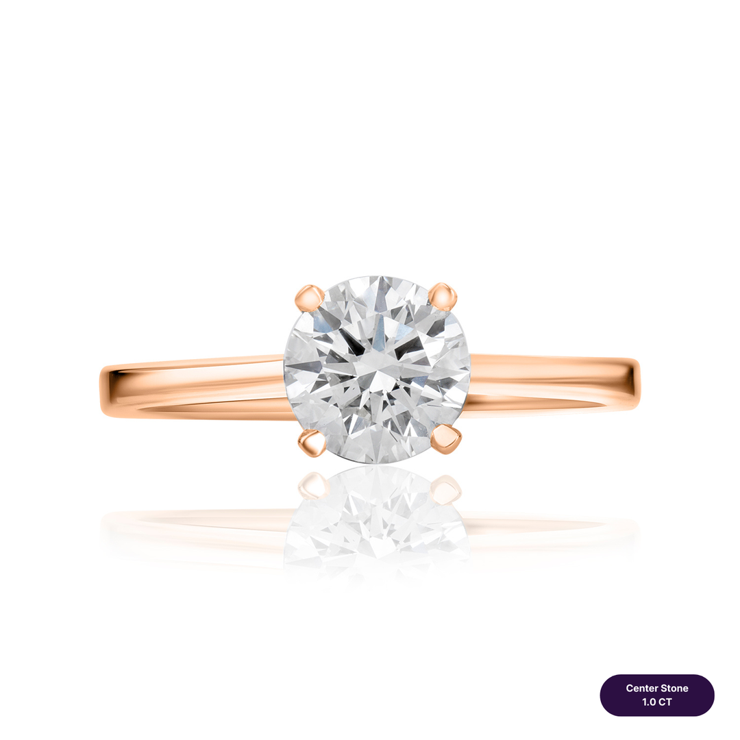 Solitaire Lab Diamond Ring Round