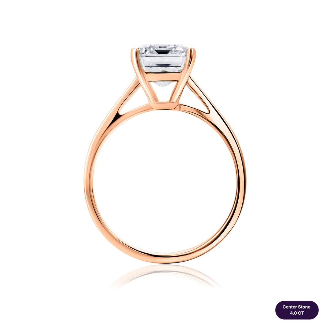 Solitaire Lab Diamond Ring Emerald